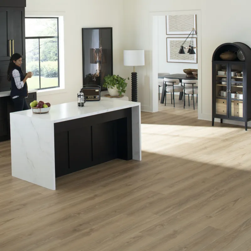 LuxeCraft Serenity flooring in a luxury kitchen
