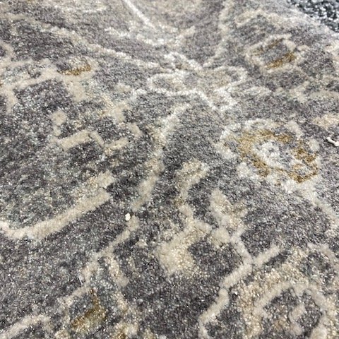 Grey floral carpet designs at Marion's in Portland Oregon