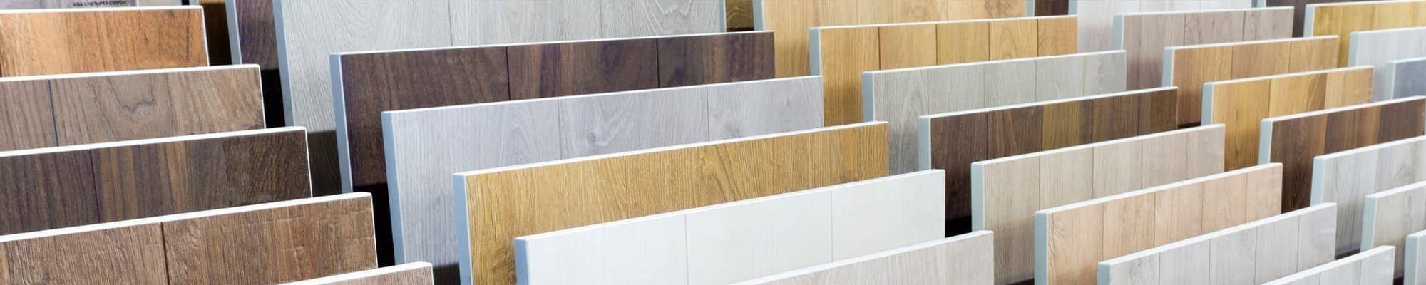 Flooring samples in a local flooring store