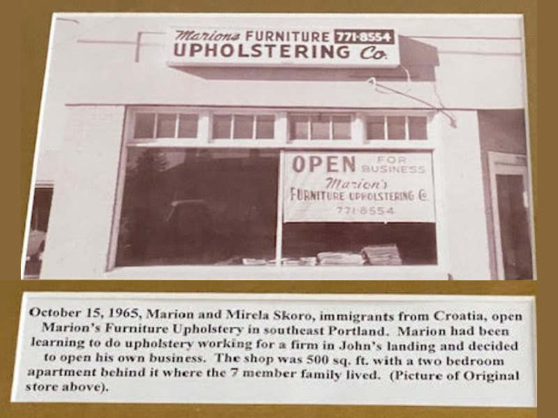 Marion's Carpets Portland, Oregon history first site