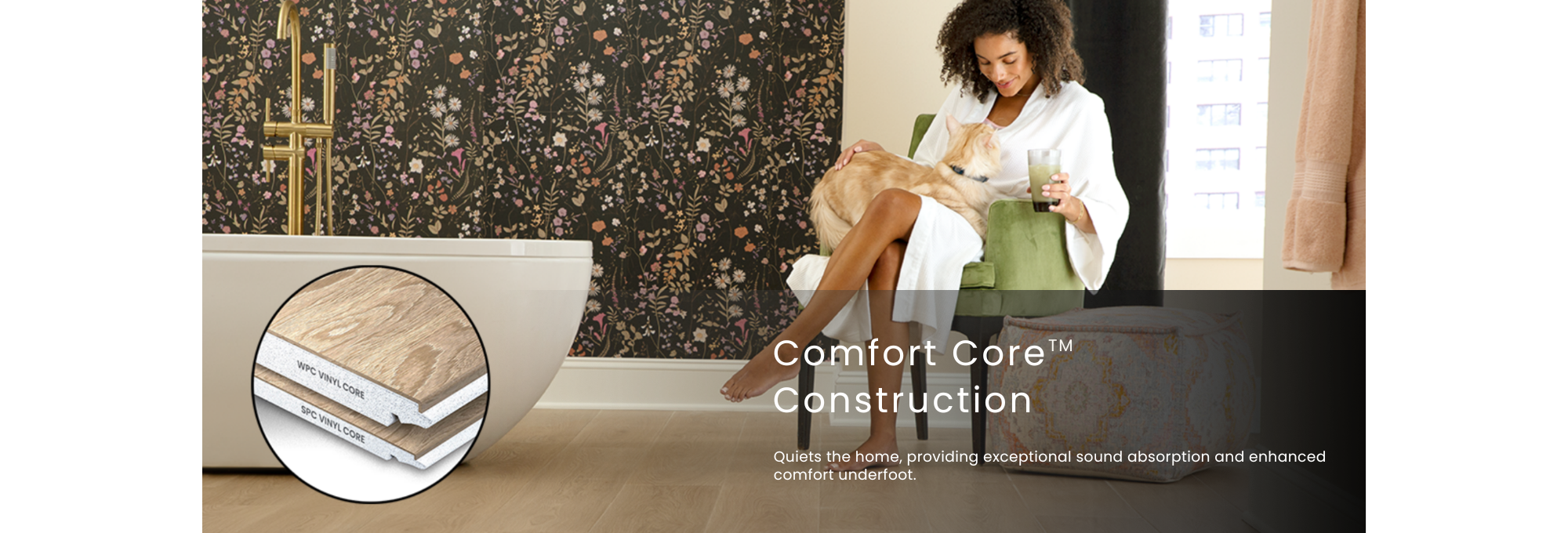 Luxury Vinyl LuxeCraft Flooring by Karastan in a modern home