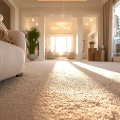 Soft Carpet floor in a cozy bedroom