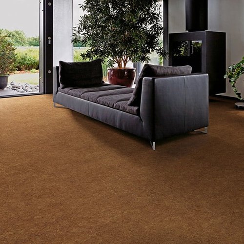 Brown vinyl flooring in an Oregon home