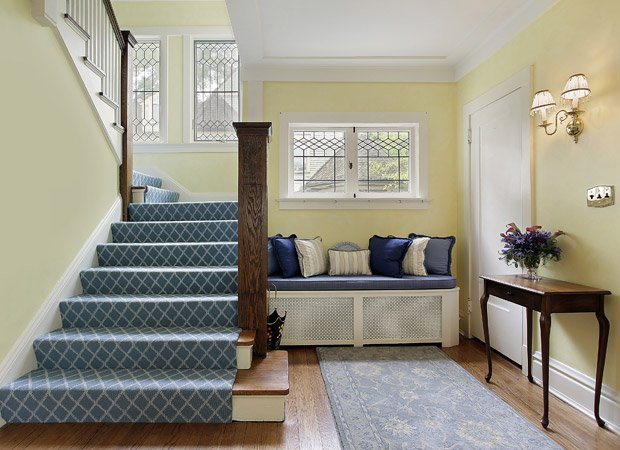 Stairway carpet installation in a Portland, OR home