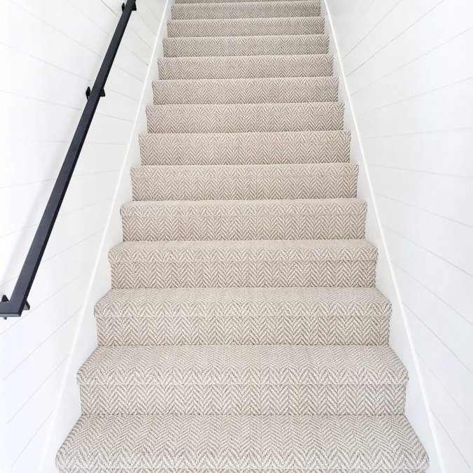 Patterned carpeted stairs in Wilsonville OR
