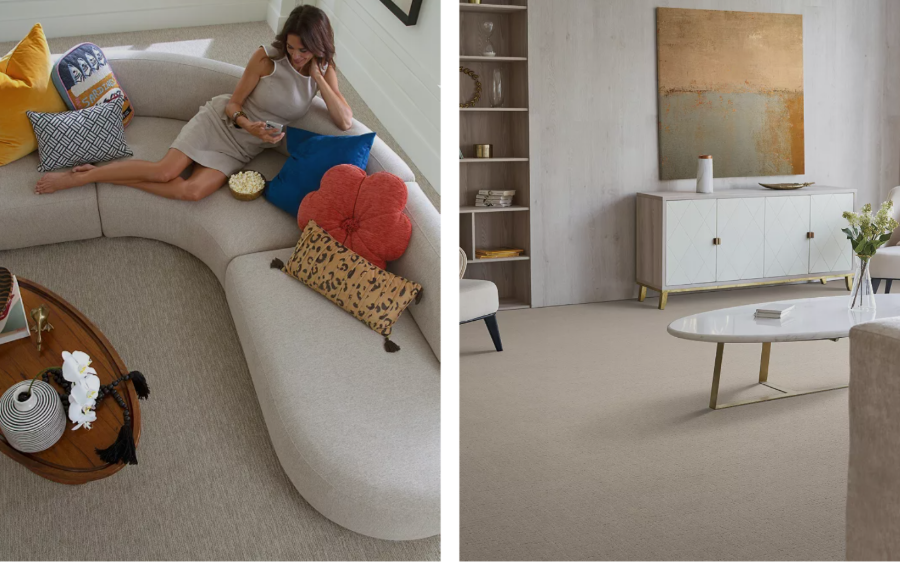 SmartStrand Carpet collage in a stylish home